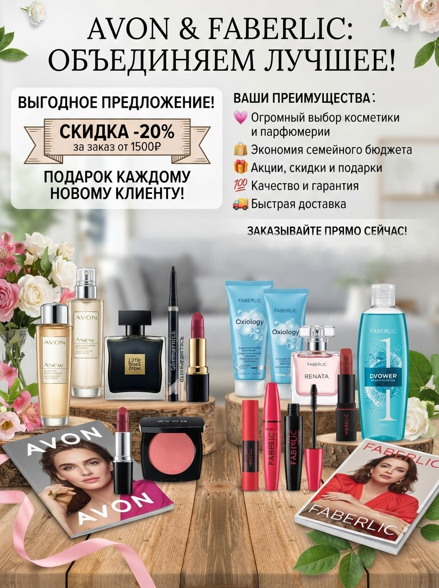 фаберлик, эйвон, регистрация